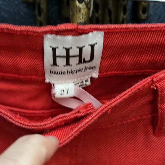 Haute Hippie Orange Jeans With Wings Size 27 - Picture 3 of 5